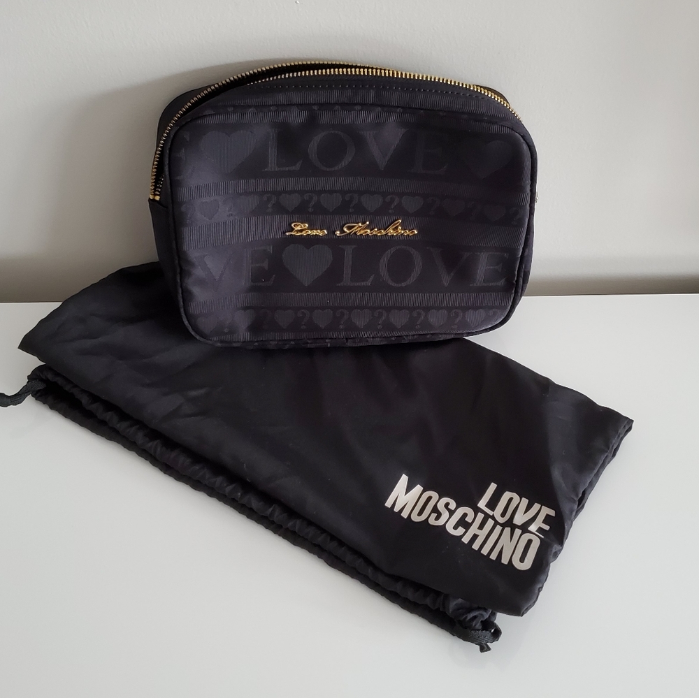 Like New! Love Moschino Nylon Makeup Bag/ Clutch - Picture 4 of 5